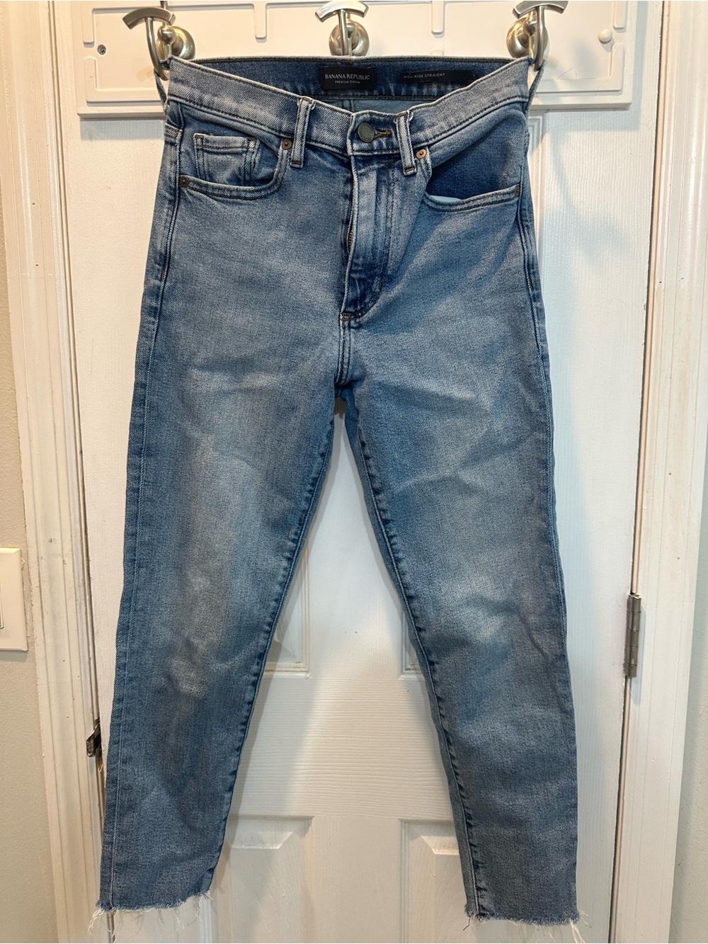 Banana Republic Light Blue Denim High-Rise Straight Jeans